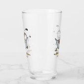 Verre Caricature de caille californienne joli (Gauche)