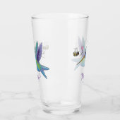 Verre Caricature de colibri d'abeille mignonne (Gauche)