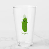 Verre Caricature de cornichon joyeux (Dos)