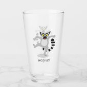 Verre Caricature de danse lémurienne en anneau mignon (Devant)