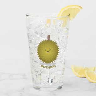 Verre Caricature de durian joyeux