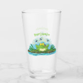 Verre Caricature de grenouille vert mignon (Dos)
