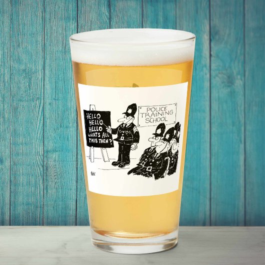 Verre Caricature de l'école de police