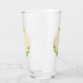 Verre Caricature de légume de chou-fleur joyeux (Gauche)