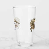 Verre Caricature de lézard rouge (Gauche)