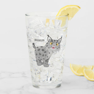 Verre Caricature de lynx de lynx de lynx