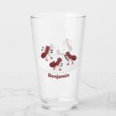 Verre Caricature de patinage sur glace de Happy red four (Dos)