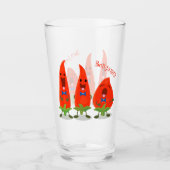 Verre Caricature de piments chantants mignons (Devant)