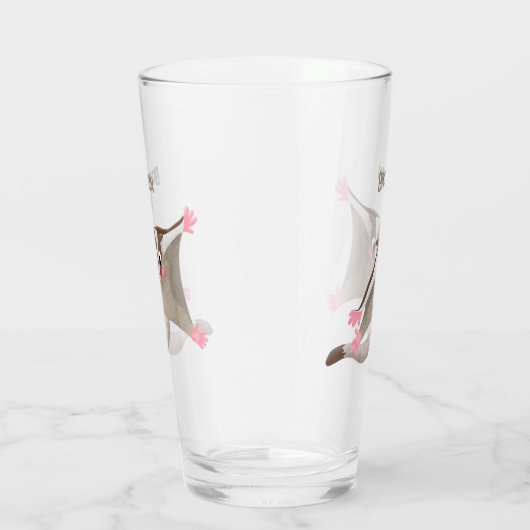 Verre Caricature de planeur de sucre joyeux (Droite)