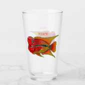 Verre Caricature de poisson cichlide à fleur (Devant)