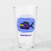 Verre Caricature de poisson de Piranha (Devant)