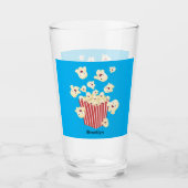 Verre Caricature de pop-corn drôles (Devant)