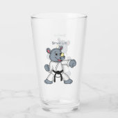 Verre Caricature de rhino kung fu (Dos)