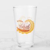 Verre Caricature de surf pour chips de maïs mignonette n (Devant)