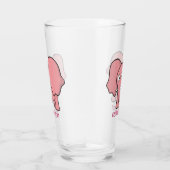 Verre Caricature d'éléphant rose (Droite)