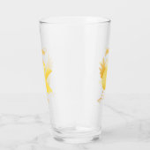 Verre Caricature d'oiseau canari jaune chantant mignon (Droite)