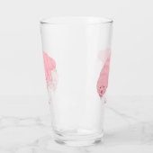 Verre Caricature d'ours d'eau tardigrade rose mignon (Gauche)