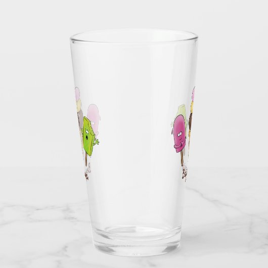 Verre Caricature drôles de glace popsicle dessin animé t (Droite)