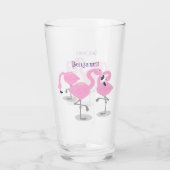 Verre Caricature en trio flamand rose mou (Dos)