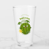 Verre Caricature joli et souriant de pastèque (Devant)