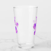 Verre Caricature kawaii de méduse violette rose mou (Gauche)