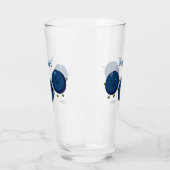 Verre Caricature mignonne de bleuets violets (Gauche)