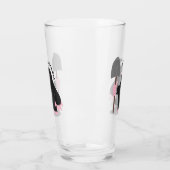 Verre Caricature mole joyeux (Gauche)