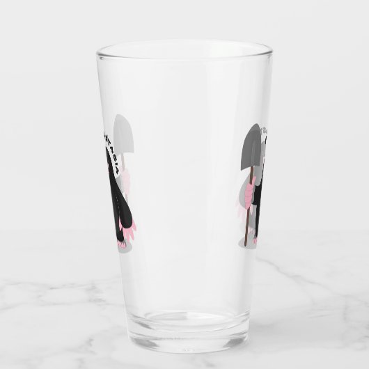 Verre Caricature mole joyeux (Gauche)