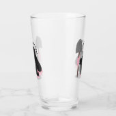 Verre Caricature mole joyeux (Droite)