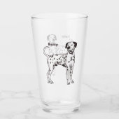 Verre Caricature pour chien dalmate (Devant)