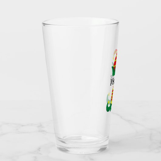 Verre Caricature pour elfe de Noël personnalisée (Droite)