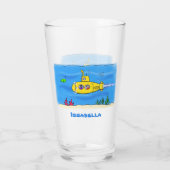 Verre Caricature sous-marine joyeuse (Dos)