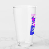 Verre Carlin Silhouette Chien & Paw Rose et Carré bleu (Droite)