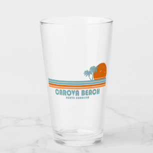 Verre Carova Beach Caroline du Nord Sun Palm Trees