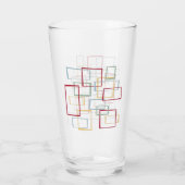 Verre Carré funky Mid Century Rouge Bleu Vert Jaune (Dos)