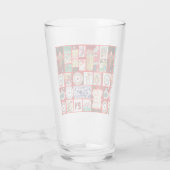Verre Carrés de l'illustration de Noël (Dos)