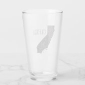Verre Carte de la Californie (Dos)