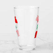 Verre Carte du Liban avec drapeau (Gauche)