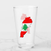 Verre Carte du Liban avec drapeau (Devant)