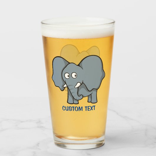Verre Cartographie d'éléphant gris (Devant (rempli))