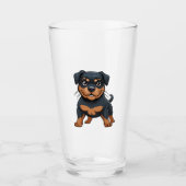 Verre Cartoon Rottweiler Cute robuste (Devant)