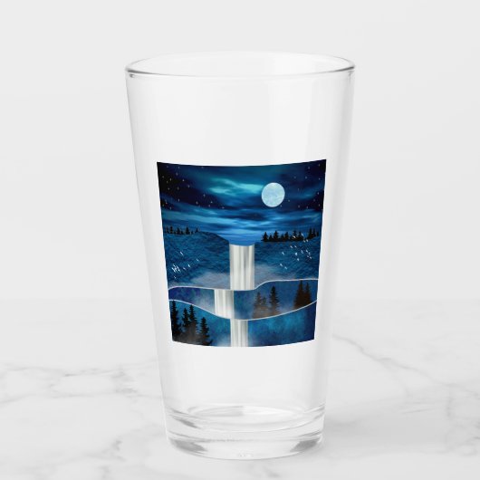 Verre Cascade bleue (Devant)