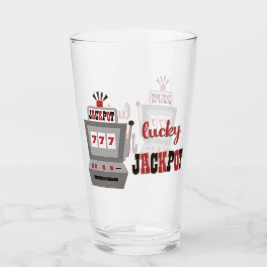 Verre Casino chanceux de gros lot (Devant)