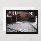 Verre cassé sur le sol Carte postale du train aban (Devant / Derrière)