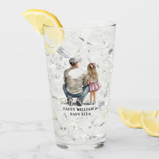 Verre Caution père et fille noire (10) (Devant glace)