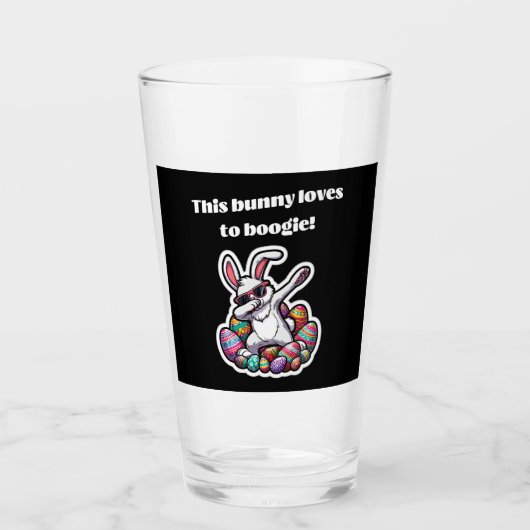 Verre Ce lapin adore faire du bogie ! (Devant)