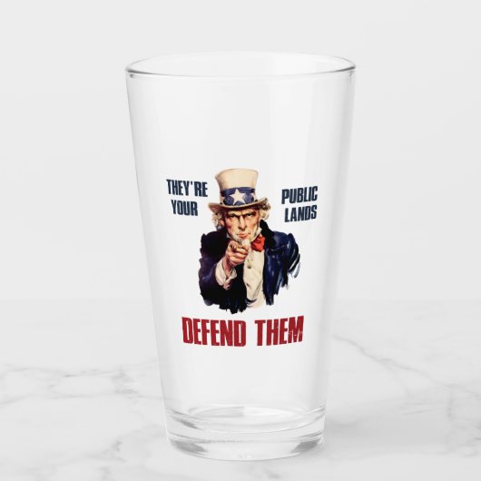 Verre Ce sont vos terres publiques pour les défendre Onc (Devant)