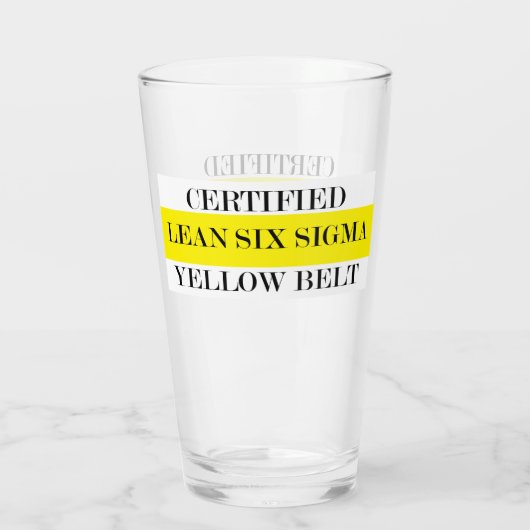 Verre Ceinture jaune Lean Six Sigma (Dos)