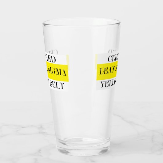Verre Ceinture jaune Lean Six Sigma (Gauche)