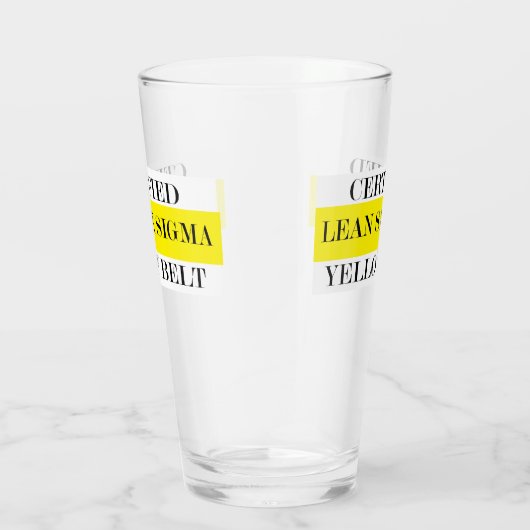 Verre Ceinture jaune Lean Six Sigma (Droite)